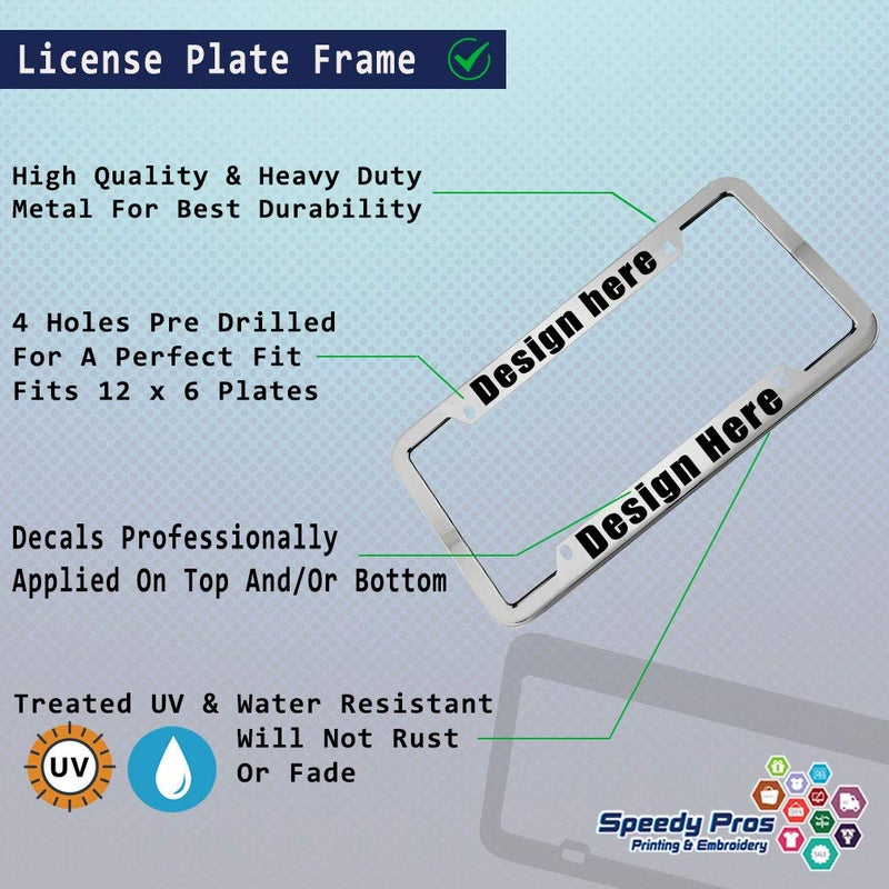 Speedy Pros Registered Nurse Zinc Metal License Plate Frame Car Auto Tag Holder Chrome 4 Holes - Image 2